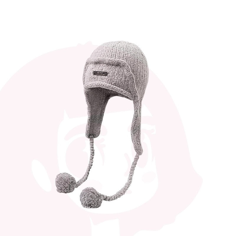 Autumn And Winter Ear Protection Wool Hat Women's Knitting