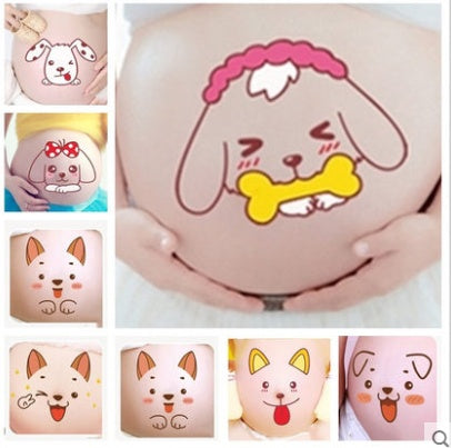 Compatible with Apple, Pregnant women take pictures of pregnant women with belly stickers, pregnant women with belly stickers, pregnant women with navel stickers, photo studios, Photo Props