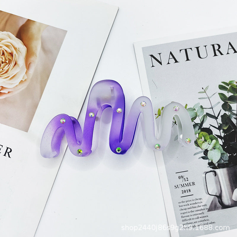 Gradient Color Wave Grip Hair Clip