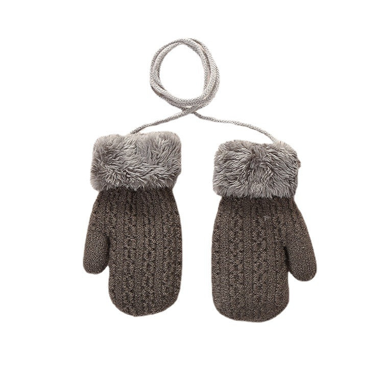 Double-layer Knitted Drop-resistant Velvet Gloves