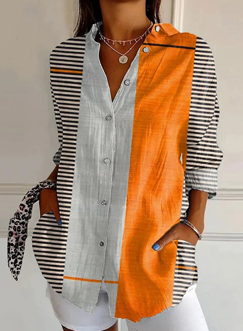 Women's Colorful Geometric Cozy Shirt