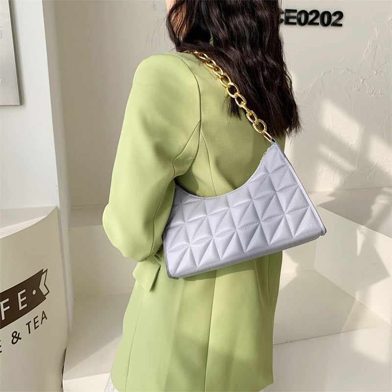 Women's Chain Handheld One Shoulder Small Square Bag