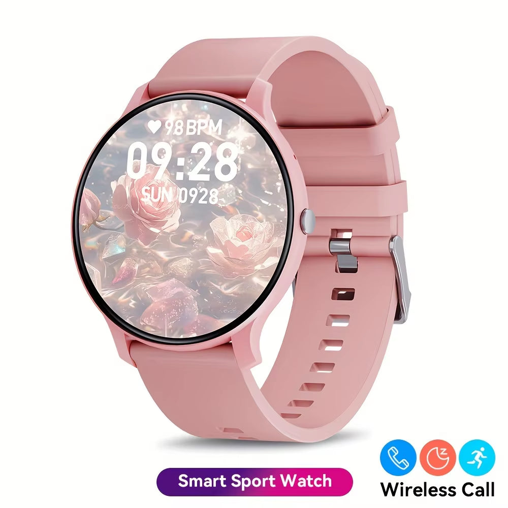 KESHUYOU Women Smart Watch Bluetooth Talk Full Screen Touch IP68 Waterproof Watch Men Heart Rate Health Monitoring Smart Watch