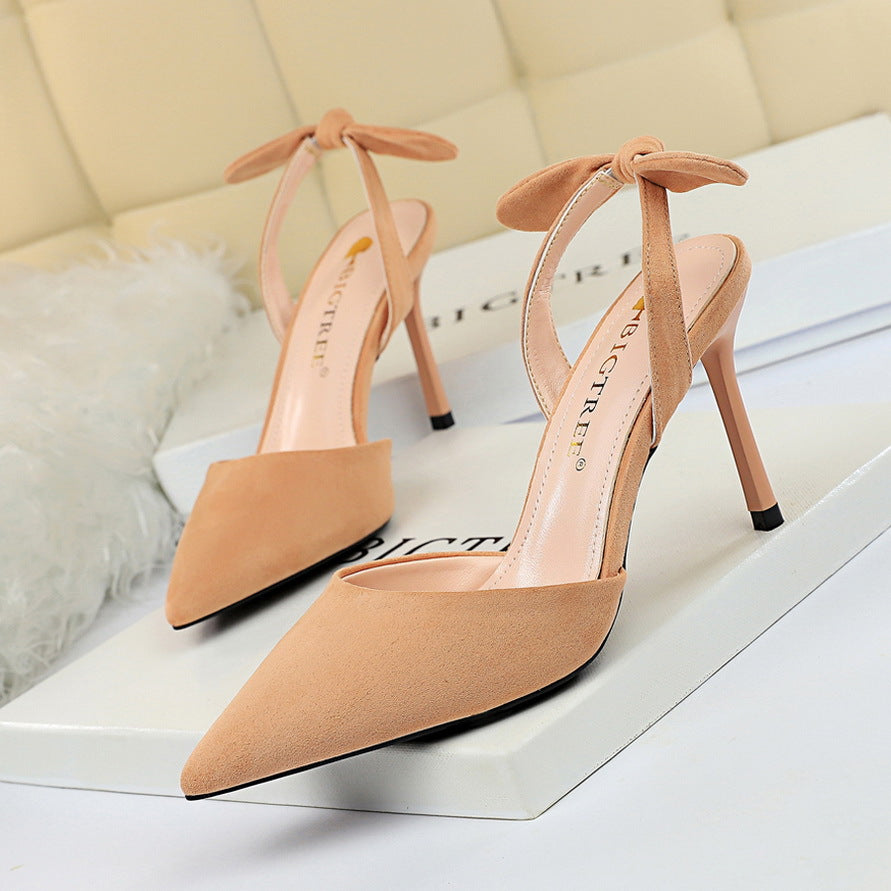 Back strap small bow sandals