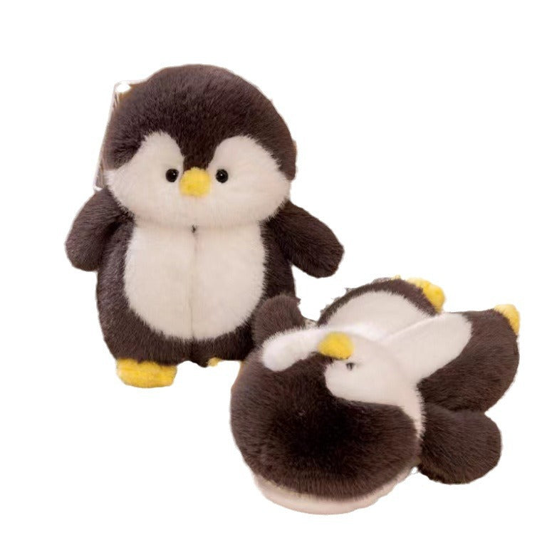 Multi-colors Cute Penguin Fur Slippers Women Girls Warm Animal Slipper Female Indoor House Shoes Casual Soft Woman Fur Flipflops