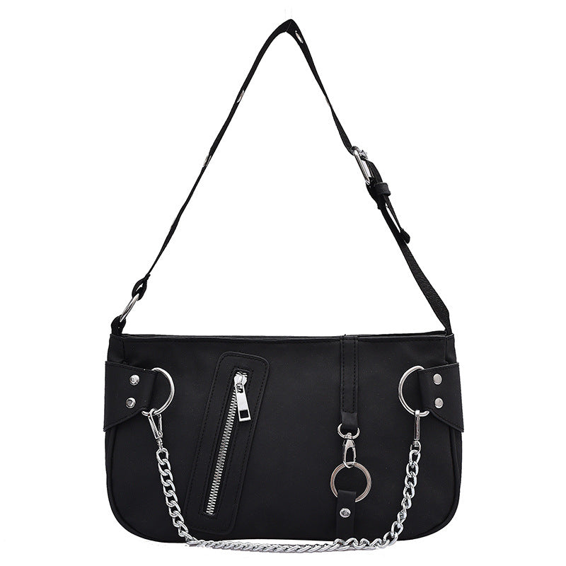 Special-interest Design Underarm All-match Nylon Cloth Chain Portable Baguette Bag