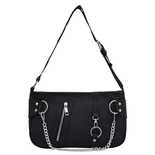 Special-interest Design Underarm All-match Nylon Cloth Chain Portable Baguette Bag