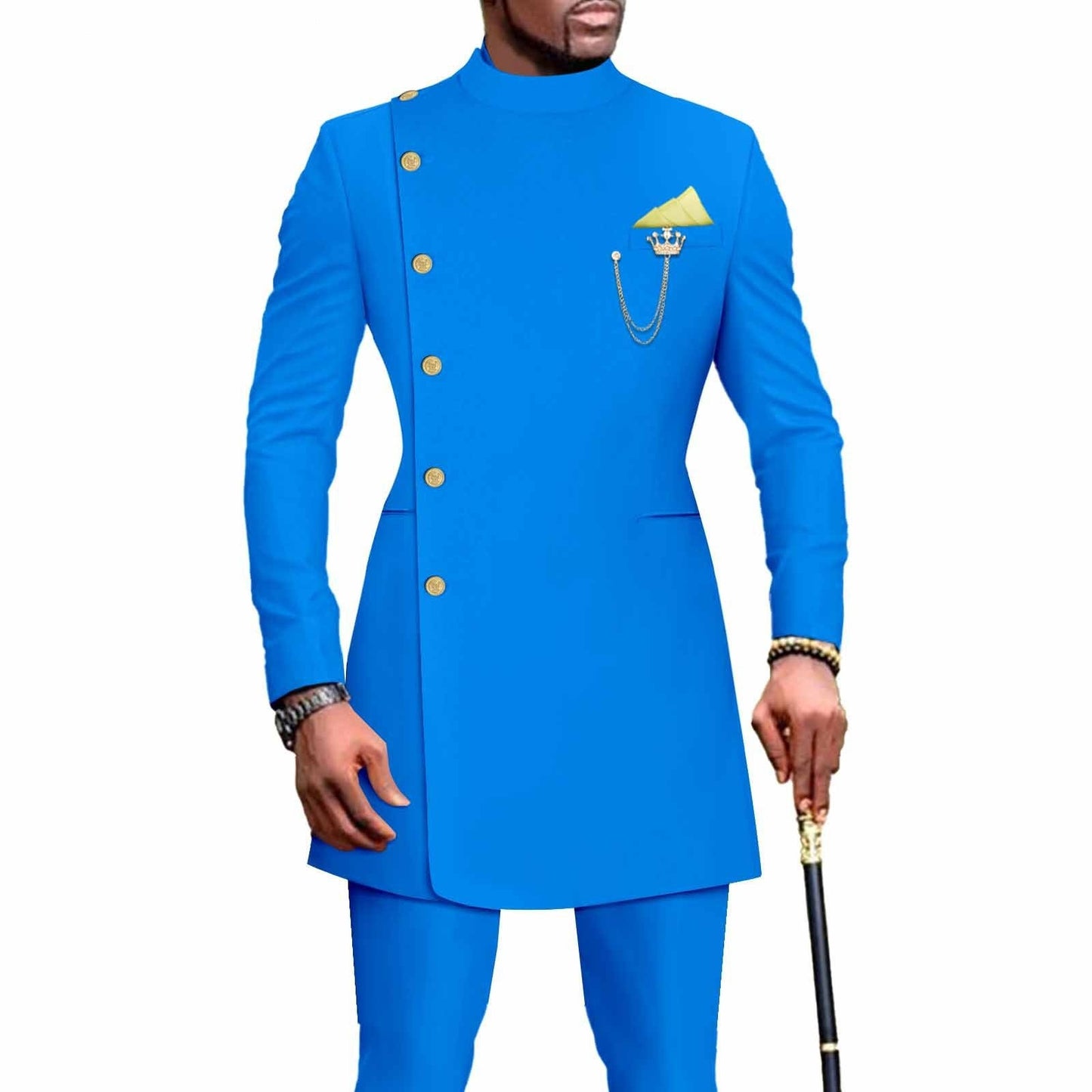 African Men's Leisure Chain Two-piece Set