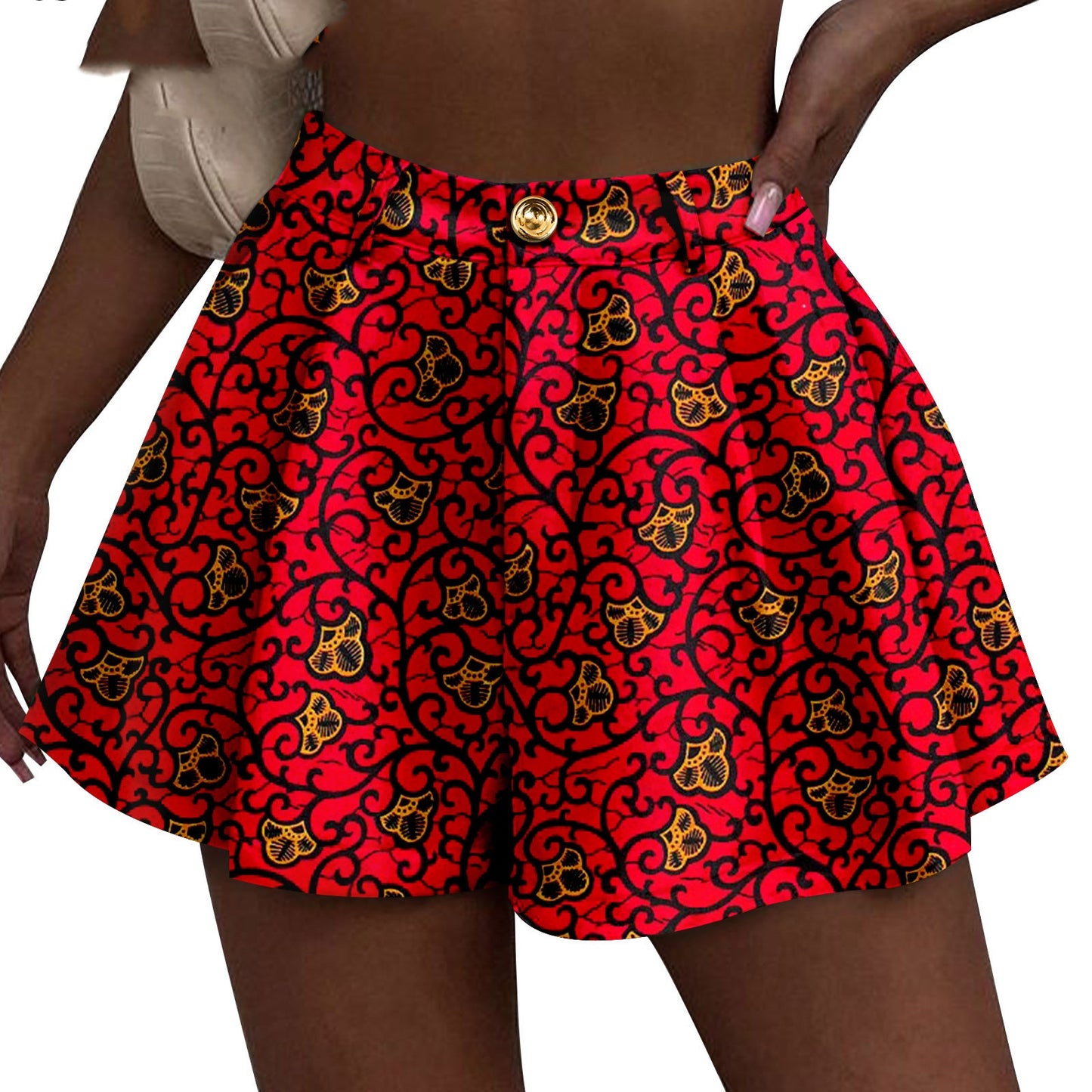 Dobbeltsidet print batikshorts