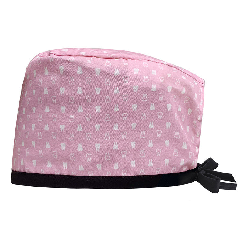 Cotton Printed Operating Cap Dentist Dental Clinic Scrub Cap Men