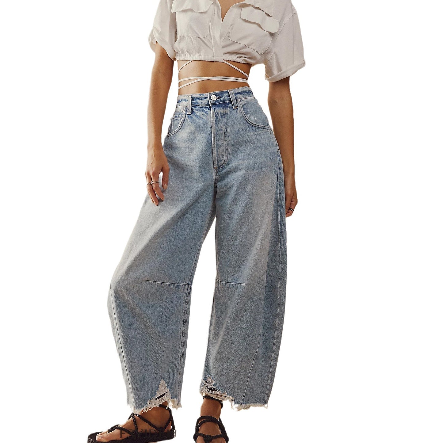 Women's Fashion Personality Wide Leg Jeans New