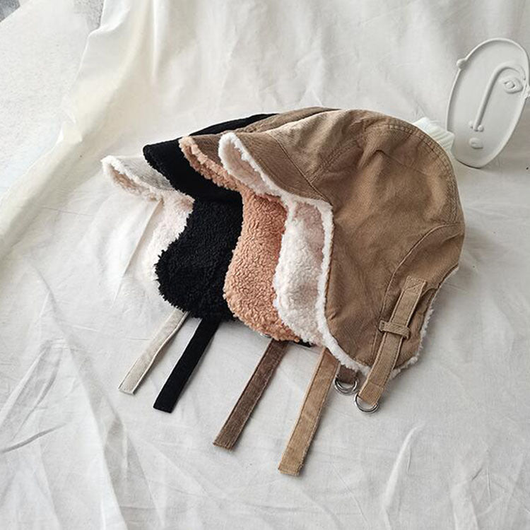 Ladies Vintage Fleece Ear Guards Hat