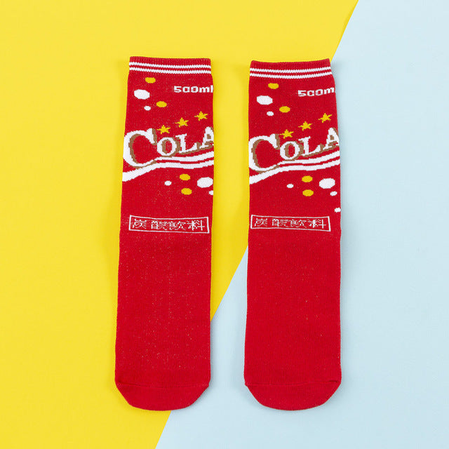 Women's socks cute cartoon skateboard socks