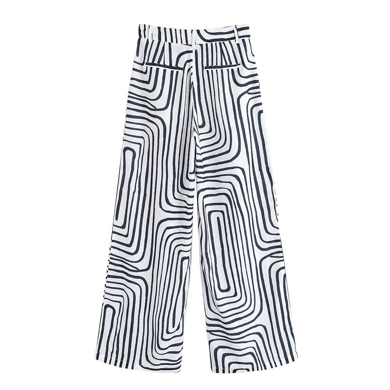 Summer Fashion Printed Geometric Women's Trousers