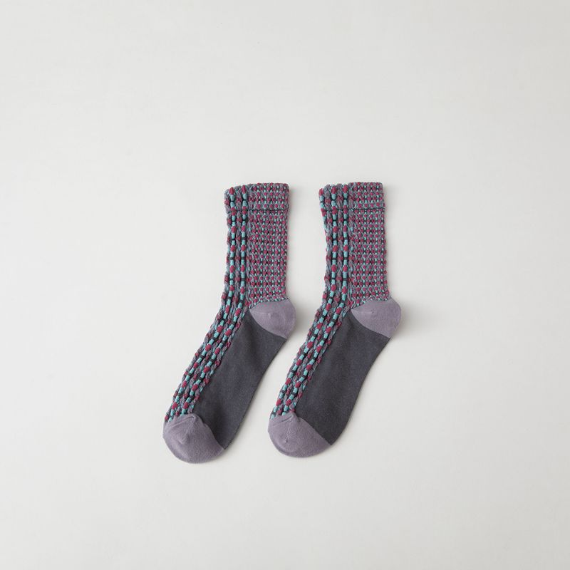 Middle Tube Cotton Socks Japanese British Style Retro