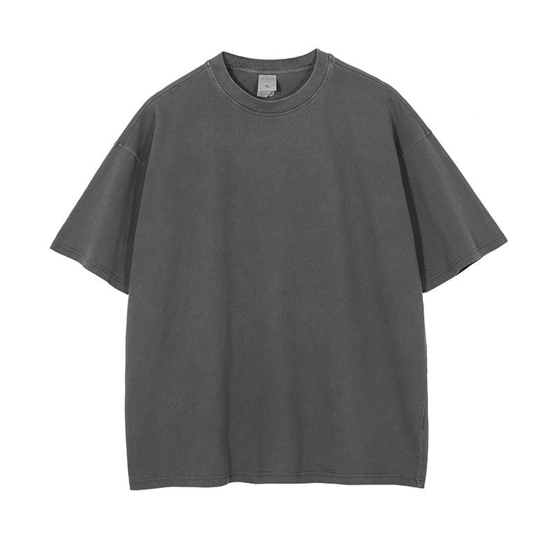 Washed And Worn Dyed Bright White Short Sleeve T-shirt