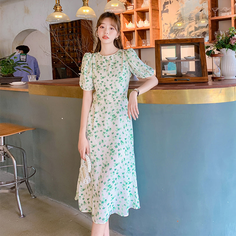 Green Long Dress For Children