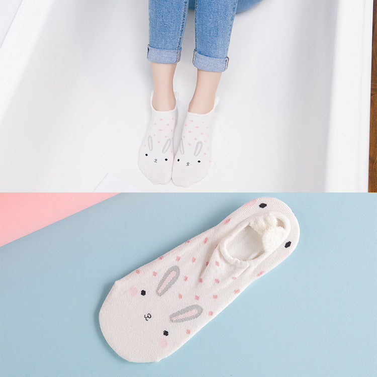 Cartoon cute cotton female socks