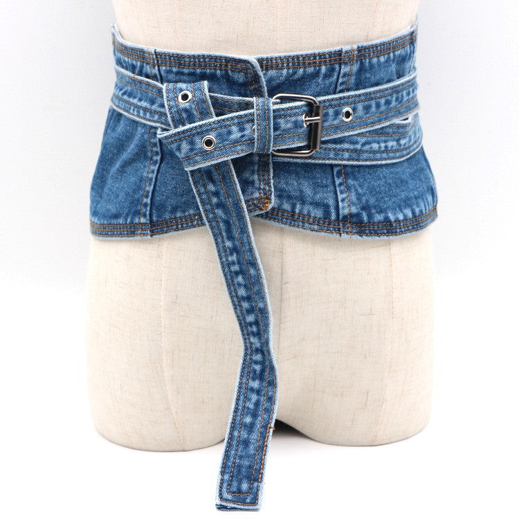 Fashion Denim Tunic Women's Decorative Shirt Coat Outerwear