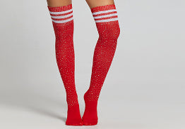 Women's Hot Drilling Over The Knee Three Bar Stripes Long Tube Student Stockings