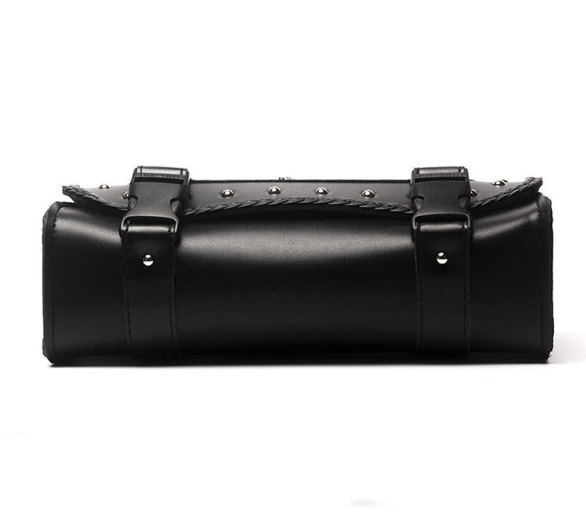 Eagle Emblem PU Leather Saddle Bag Motorcycle Side Storage Tool Pouch Sissy Bar