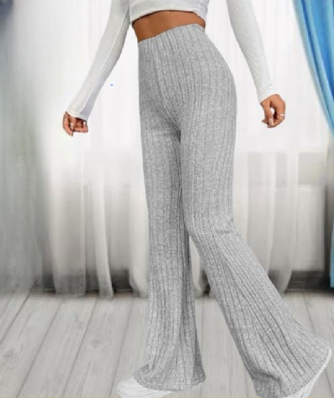 Forårsfashion Elegante Strækbare Slim Fit "Nude Feel" Trompetbukser