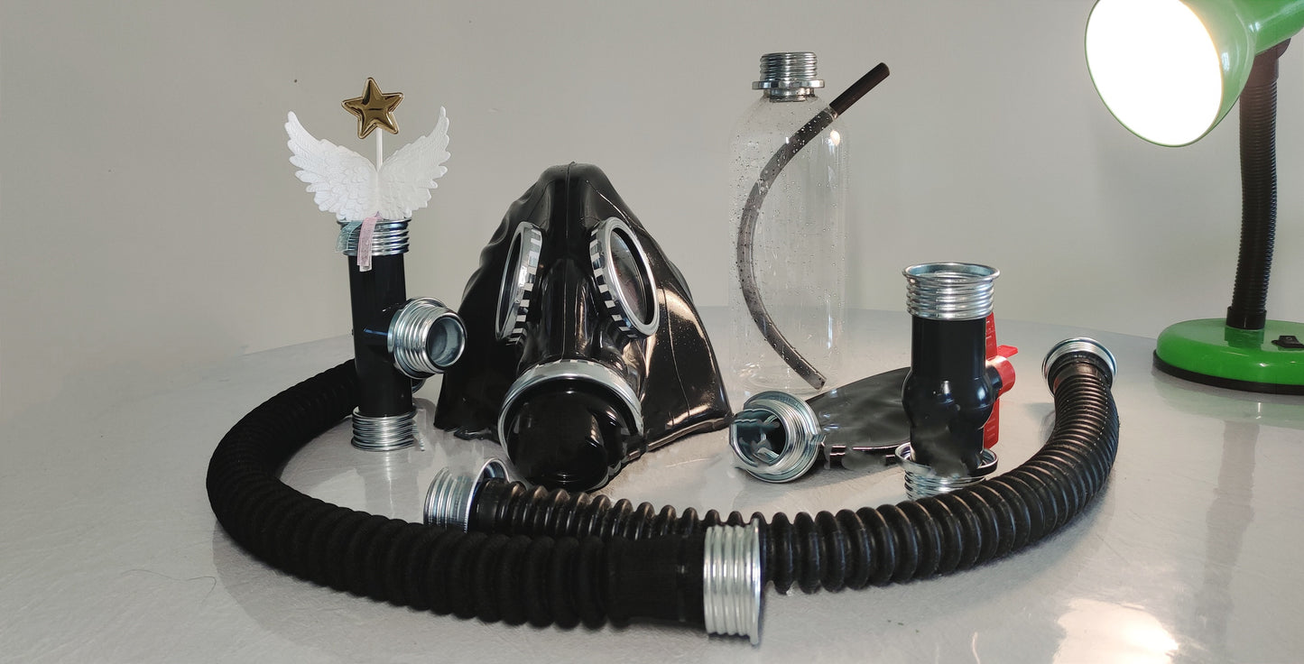 Breath Control Latex Diy Grimace Gas Headgear