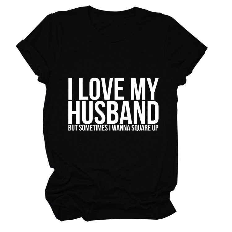 Letters Fashion Round Neck Short Sleeve Ebay Women's T-shirt