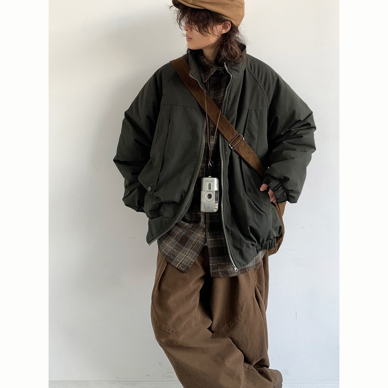Japanese-style Retro Personality Cotton Coat With Solid Color