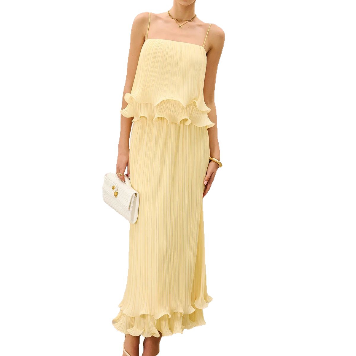 A Designer Skirt Set Featuring A Top With French Lace Detailing