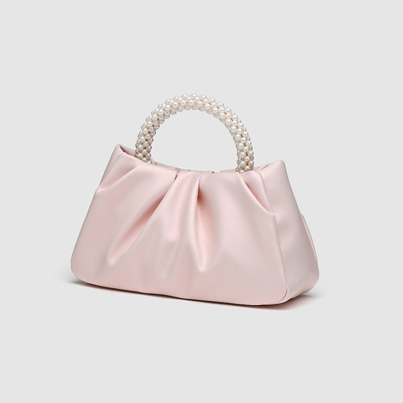 Sød Håndtaske Jomfru Perletaske Dame Mode Alsidig Plisseret Crossbody Cloud Bag Minipung