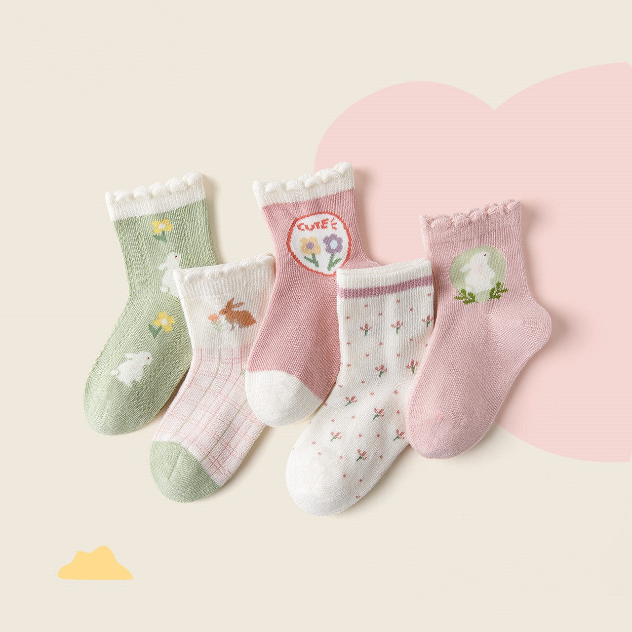 Of Cute Cartoon Children's Socks 5 Pairs