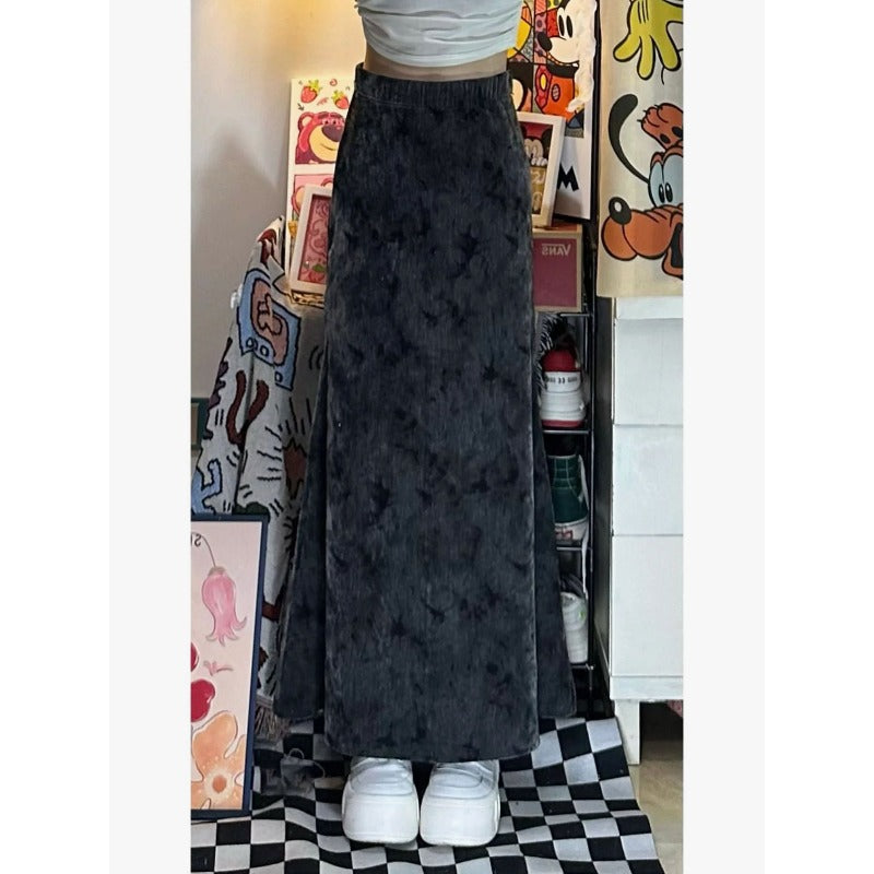New Chinese Retro Tie-dyed Skirt For Women Spring
