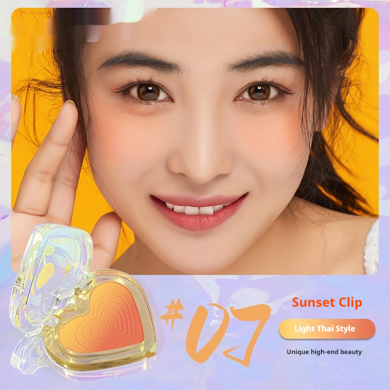 Makeup Love Blusher Plate Women's Nude Color Gradient Two-color Rouge
