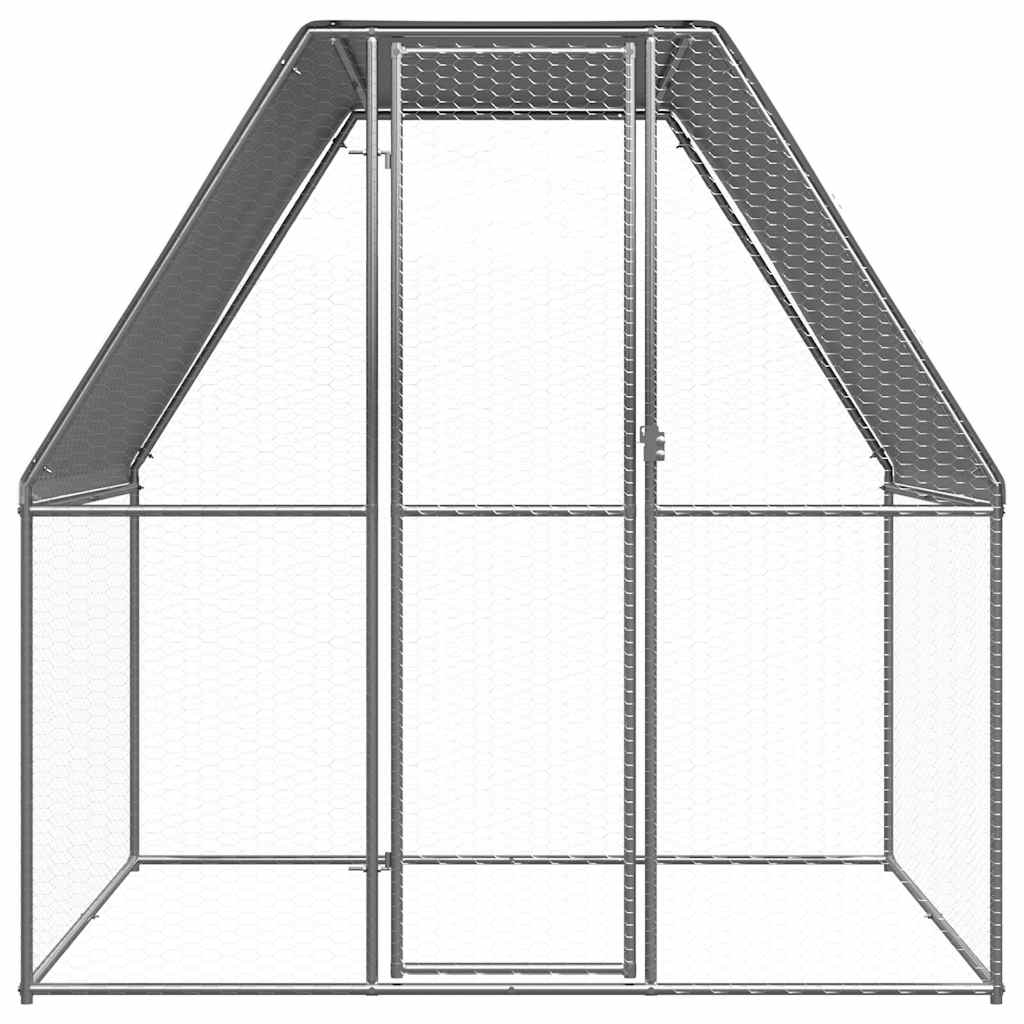 Chicken Cage Silver and 2x2x2 m Galvanized