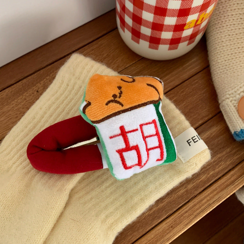 Cartoon Doll Sponge Bang Clip Hairpin