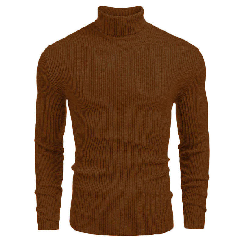 Autumn And Winter Men's Slim-fit High-neck Long-sleeved Sweater