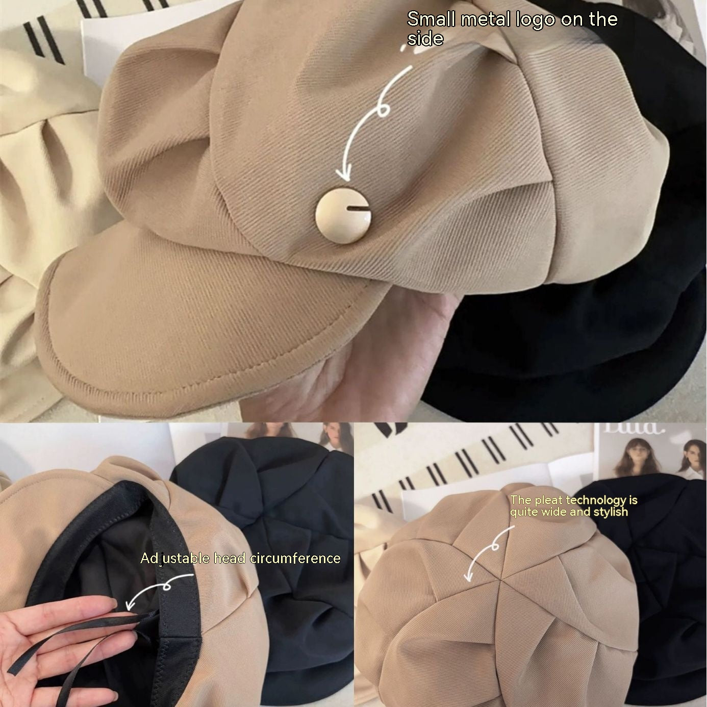 Women's Fashionable Elegant Cloud Peaked Beret Cap Hat