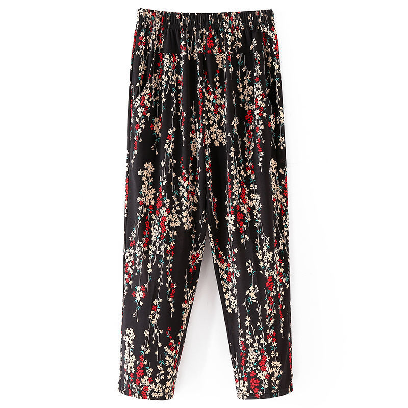Mom's Summer Thin Cropped Pants