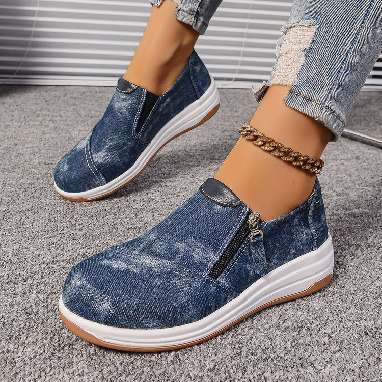 Plus Size Women's Shoes Round Toe Flat Bottom Slip-on Casual Shoes