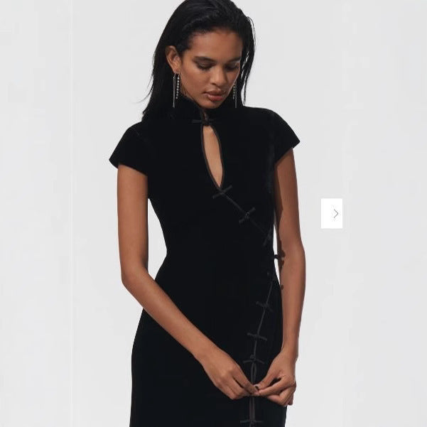 Elegant Figure-flattering Split Dress For Girls