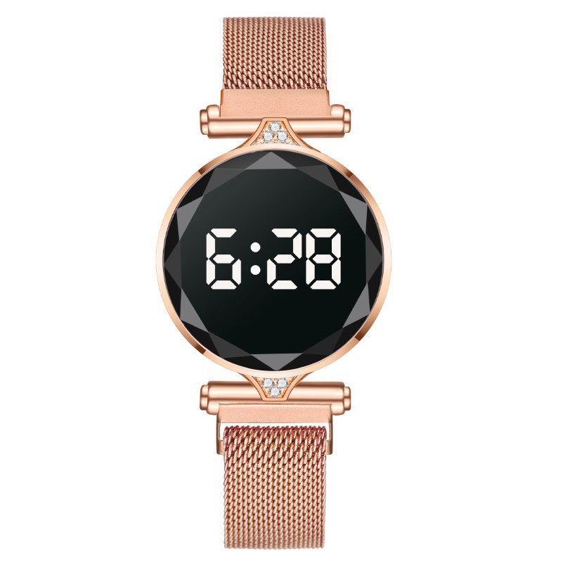 Magnetite Alloy Mesh Belt LED Sports Electronic Watch
