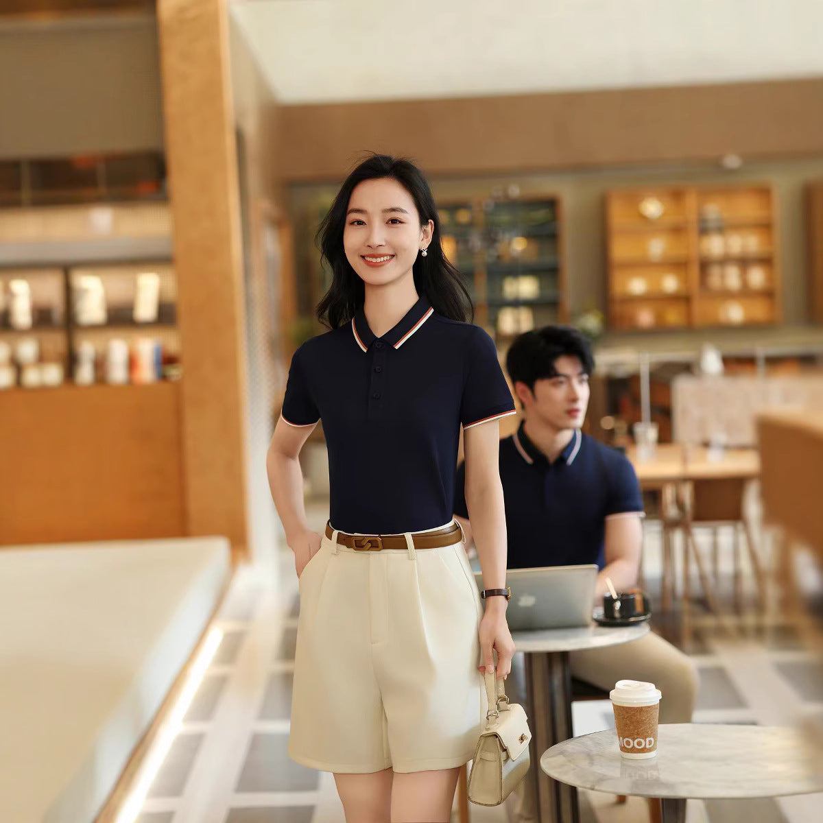 Summer Ice Silk Lapel Short Sleeve Polo Shirt