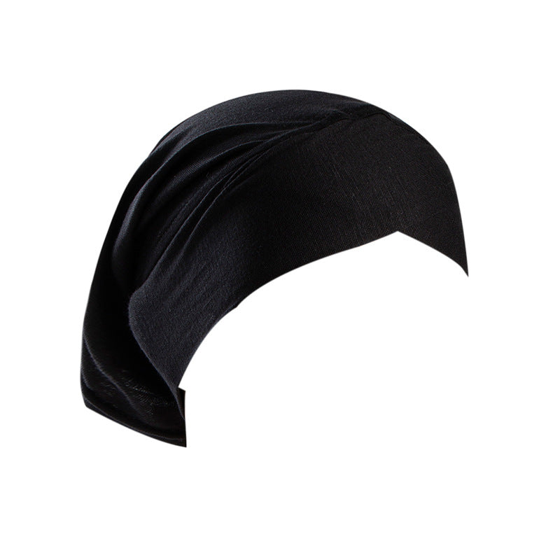 Womens Solid-Color Versatile Headscarf Hat