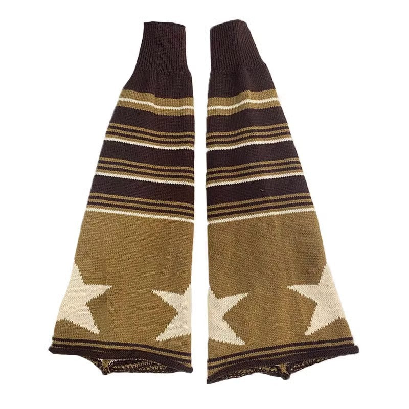 Brown Horn Socks With XINGX Mixed Color Stripe