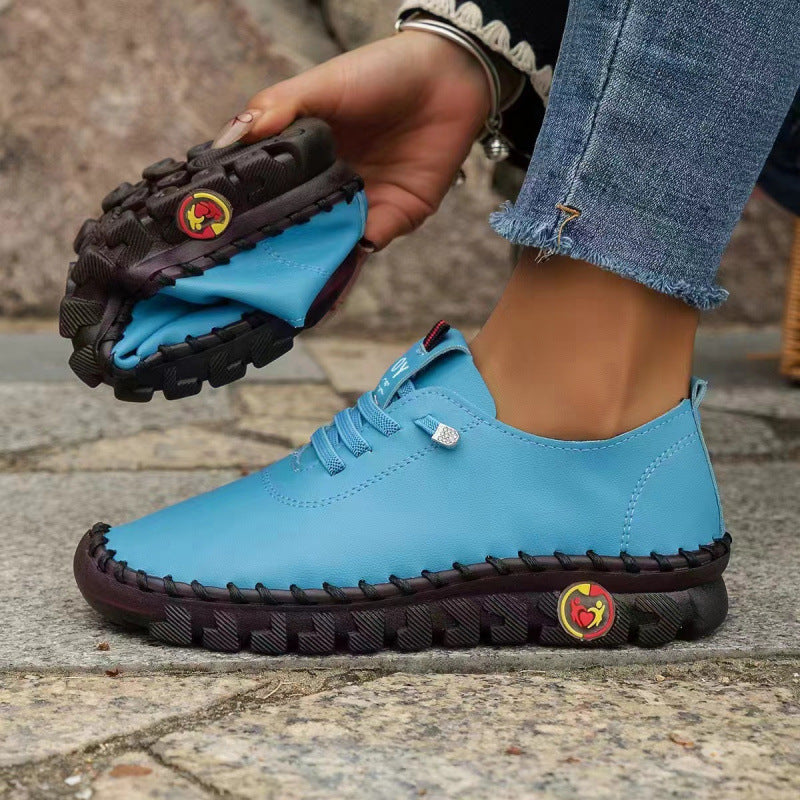 Women's Leather Handmade Beef Tendon Soft Sole Mother Shoes