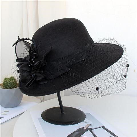 Ladies Temperament Retro Mesh Fashion Hat Trend