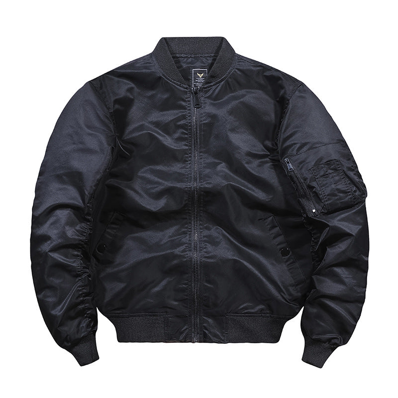 Solid Men's Autumn And Winter Bomber Jacket