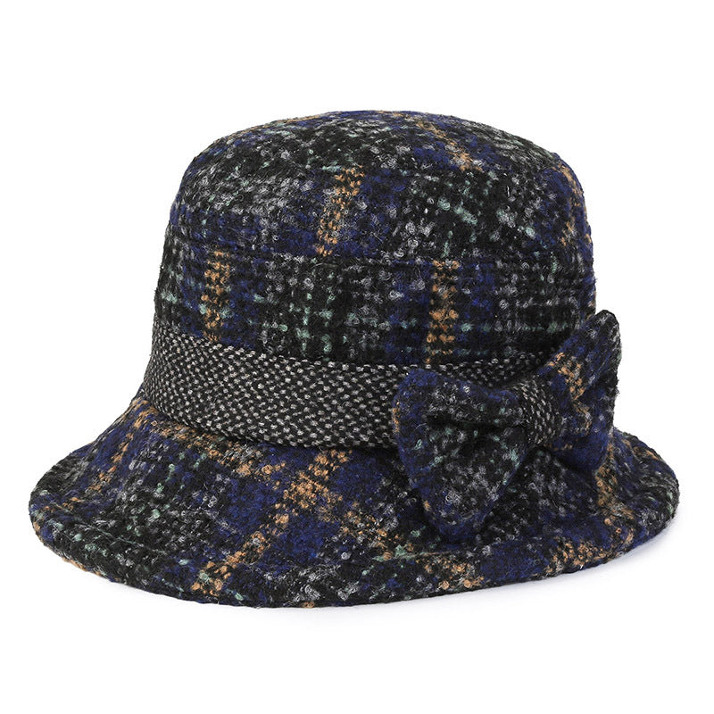 Women's Fashion Casual Thickened Tweed Fisherman's Hat
