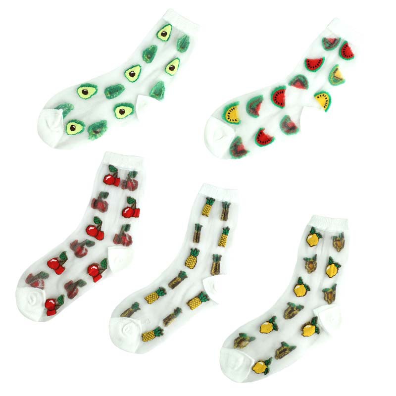 Womens Lightweight Sheer Glass-fiber Cotton Socks